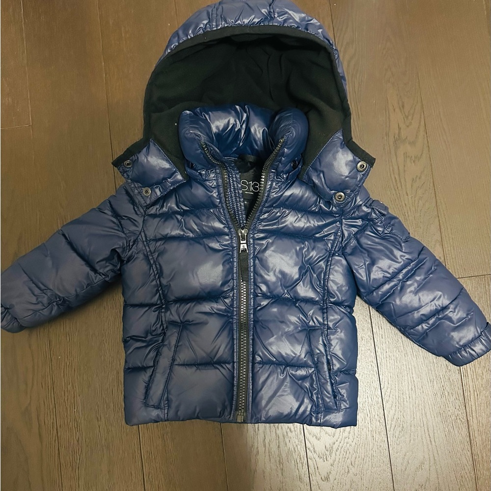 S13 Downhill Blue Puffer Jacket with Hood